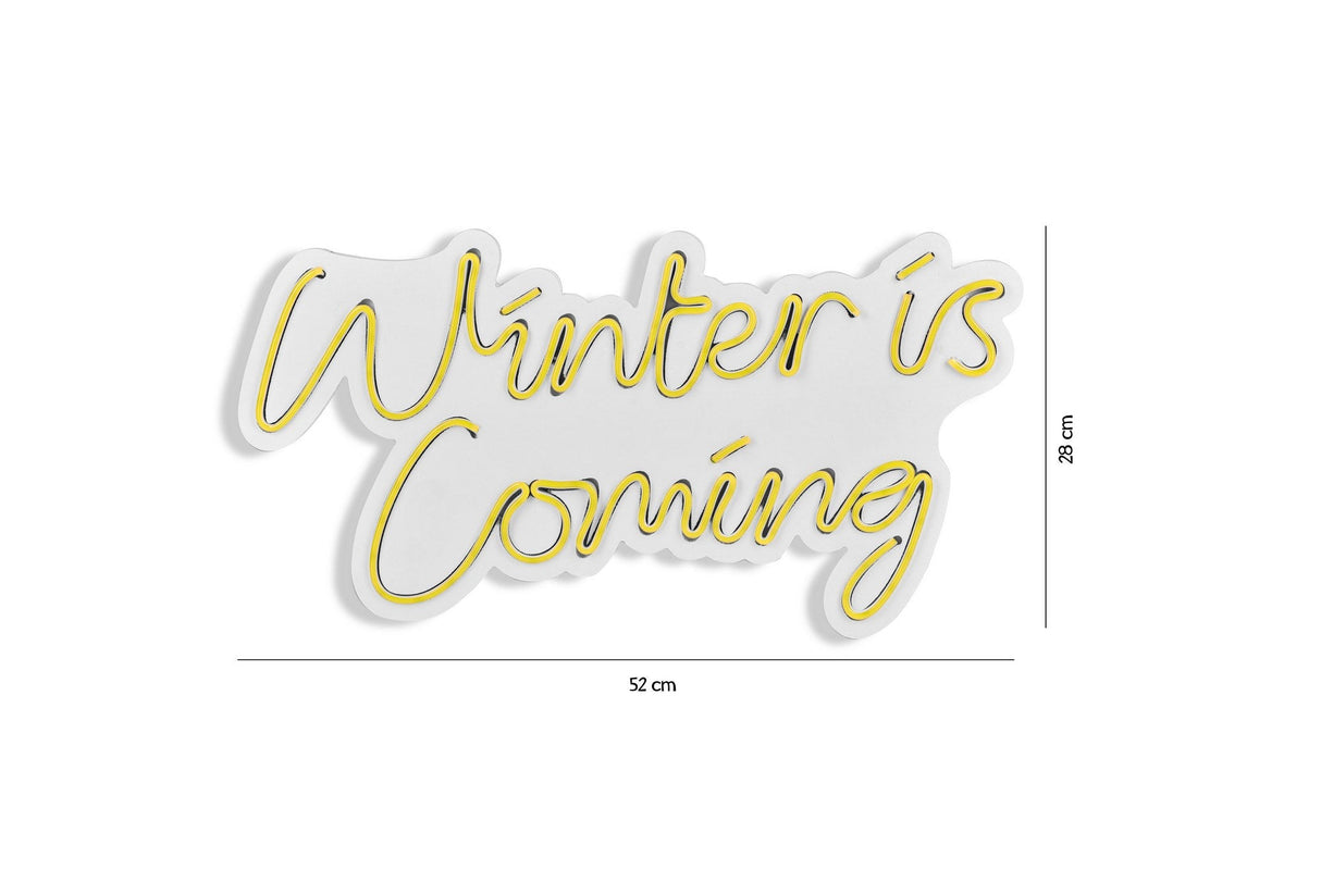Lampă neon Winter is Coming, Diverse culori, 52x28x2 cm - Galben | SKU: 395NGR2099 | Lampă neon Winter is Coming, 52x28x2 cm, varianta Galben, produs pentru amenajarea locuinței, disponibil online în România la CasaMob