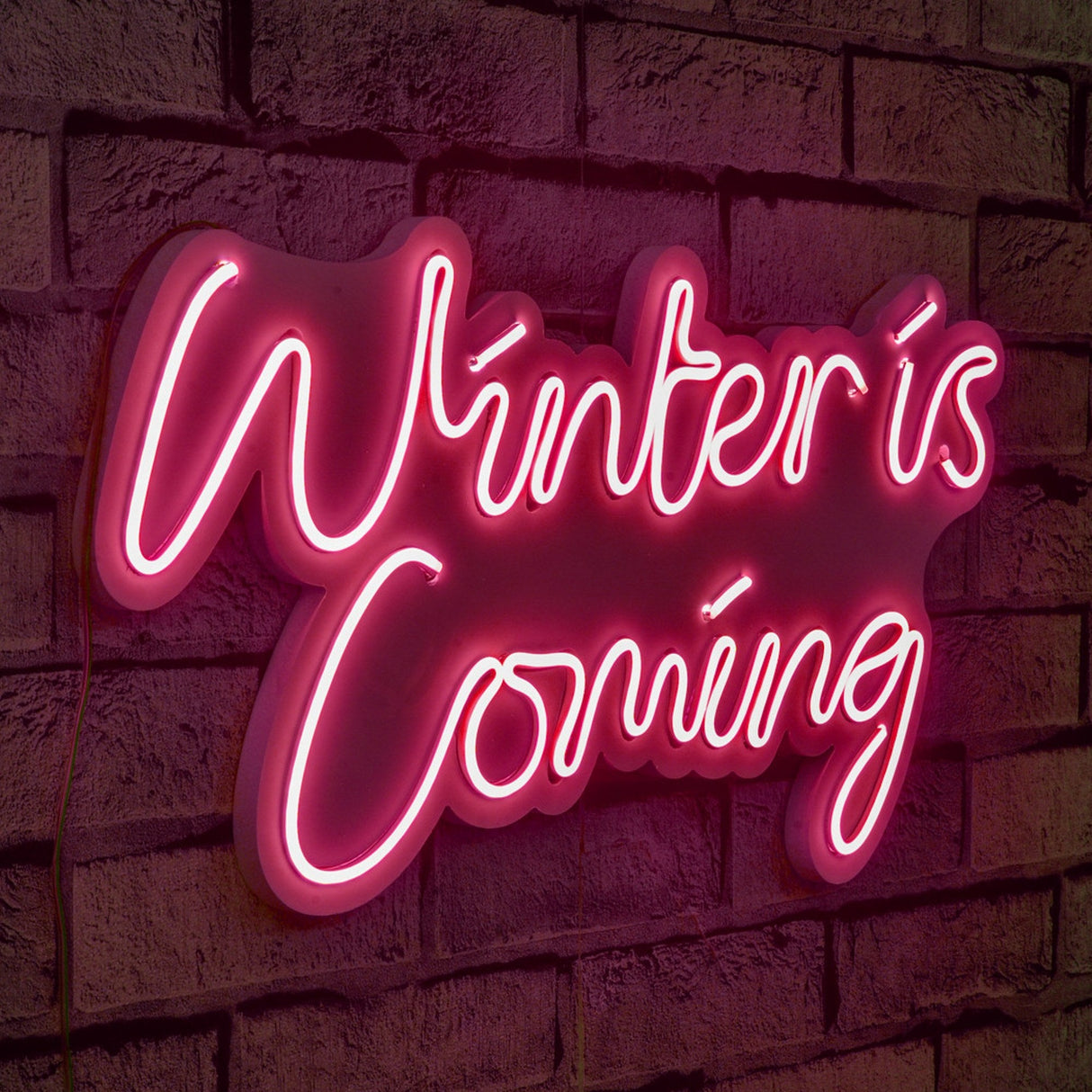 Lampă neon Winter is Coming, Diverse culori, 52x28x2 cm - Roz | SKU: 395NGR2101 | Lampă neon Winter is Coming, 52x28x2 cm, varianta Roz, produs pentru amenajarea locuinței, disponibil online în România la CasaMob