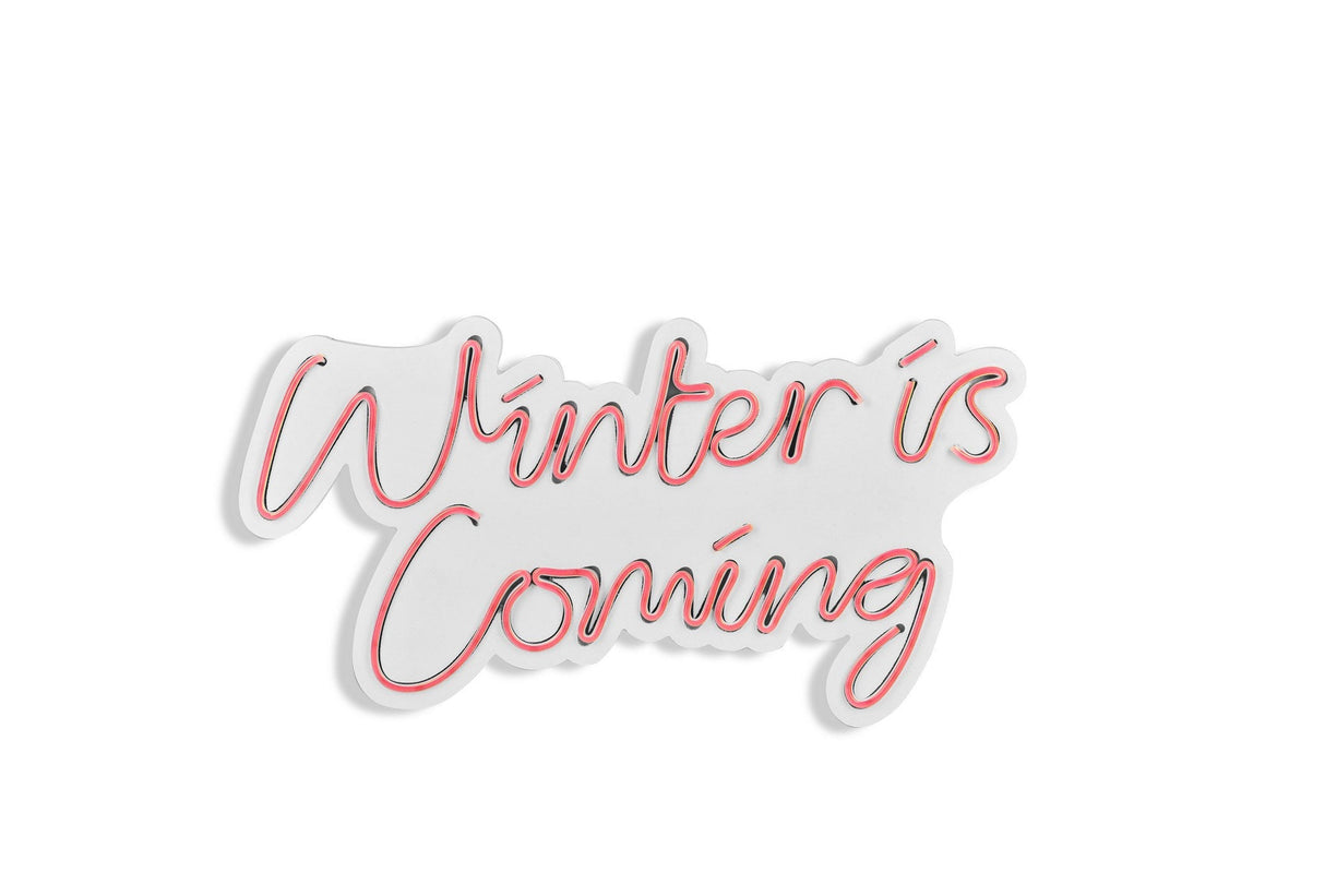 Lampă neon Winter is Coming, Diverse culori, 52x28x2 cm - Roz | SKU: 395NGR2101 | Lampă neon Winter is Coming, 52x28x2 cm, varianta Roz, produs pentru amenajarea locuinței, disponibil online în România la CasaMob