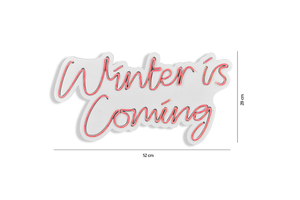 Lampă neon Winter is Coming, Diverse culori, 52x28x2 cm - Roz | SKU: 395NGR2101 | Lampă neon Winter is Coming, 52x28x2 cm, varianta Roz, produs pentru amenajarea locuinței, disponibil online în România la CasaMob