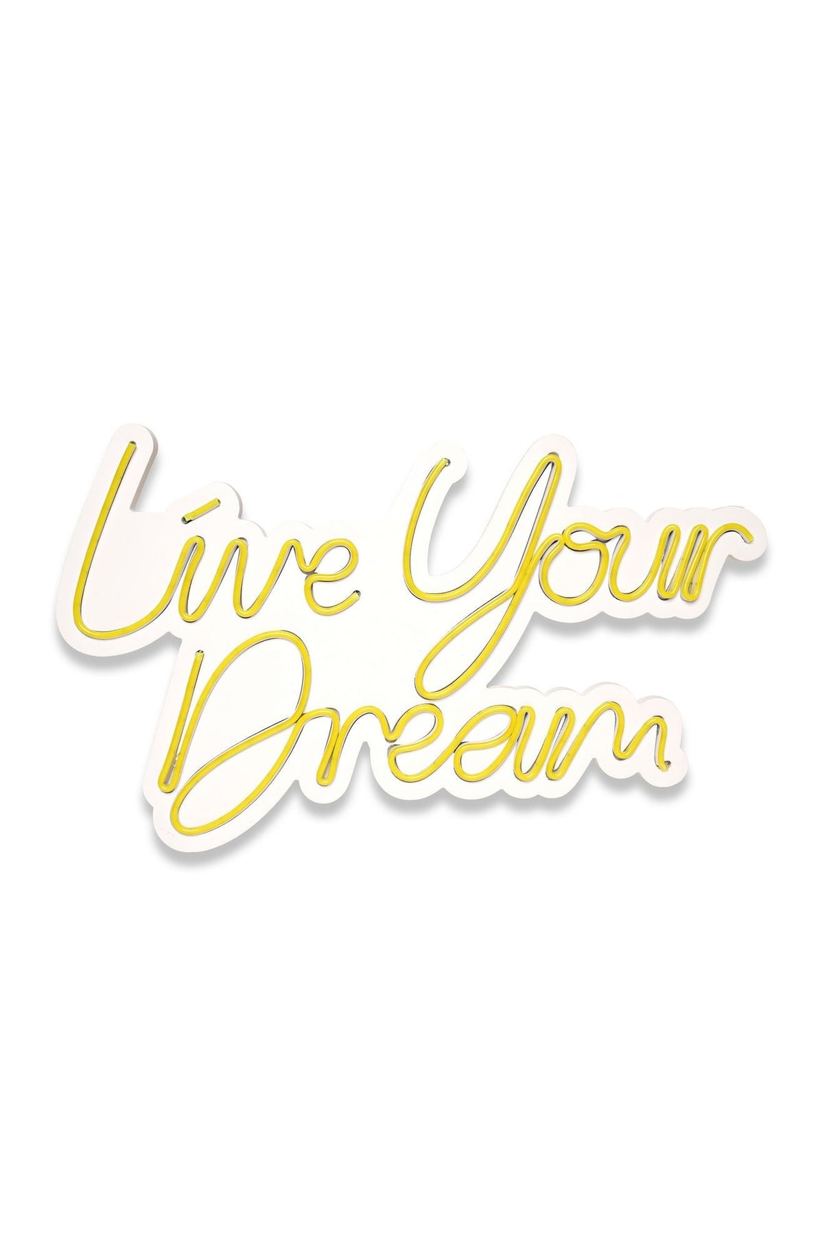 Lampă neon Live Your Dream, Diverse culori, 30x53x2 cm - Galben | SKU: 395NGR2130 | Lampă neon Live Your Dream, 30x53x2 cm, varianta Galben, produs pentru amenajarea locuinței, disponibil online în România la CasaMob