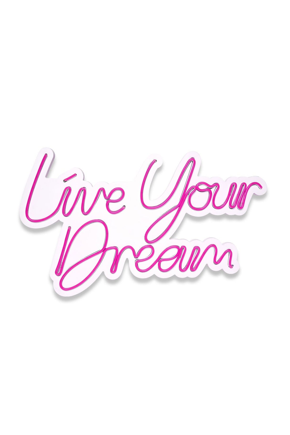 Lampă neon Live Your Dream, Diverse culori, 30x53x2 cm - Roz | SKU: 395NGR2131 | Lampă neon Live Your Dream, 30x53x2 cm, varianta Roz, produs pentru amenajarea locuinței, disponibil online în România la CasaMob
