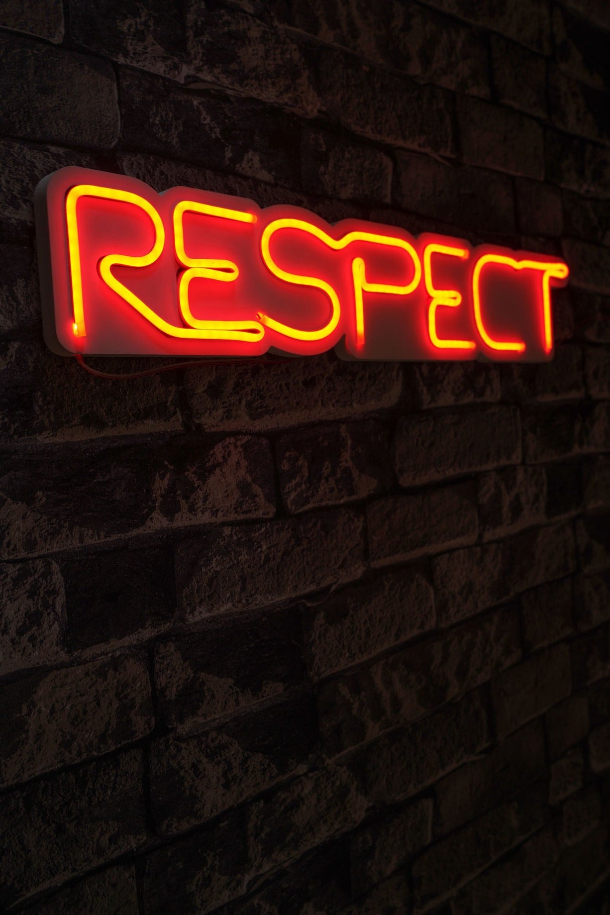 Lampă neon Respect, Diverse culori, 11x57x2 cm - Roșu | SKU: 395NGR2140 | Lampă neon Respect, 11x57x2 cm, varianta Roșu, produs pentru amenajarea locuinței, disponibil online în România la CasaMob