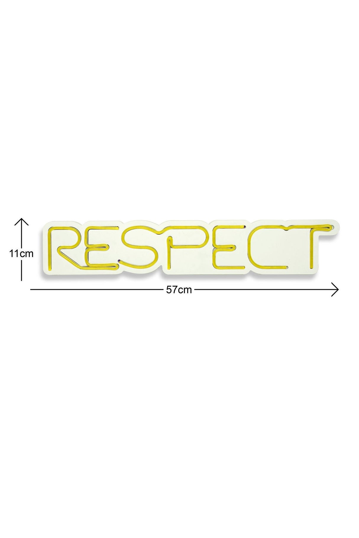 Lampă neon Respect, Diverse culori, 11x57x2 cm - Galben | SKU: 395NGR2142 | Lampă neon Respect, 11x57x2 cm, varianta Galben, produs pentru amenajarea locuinței, disponibil online în România la CasaMob