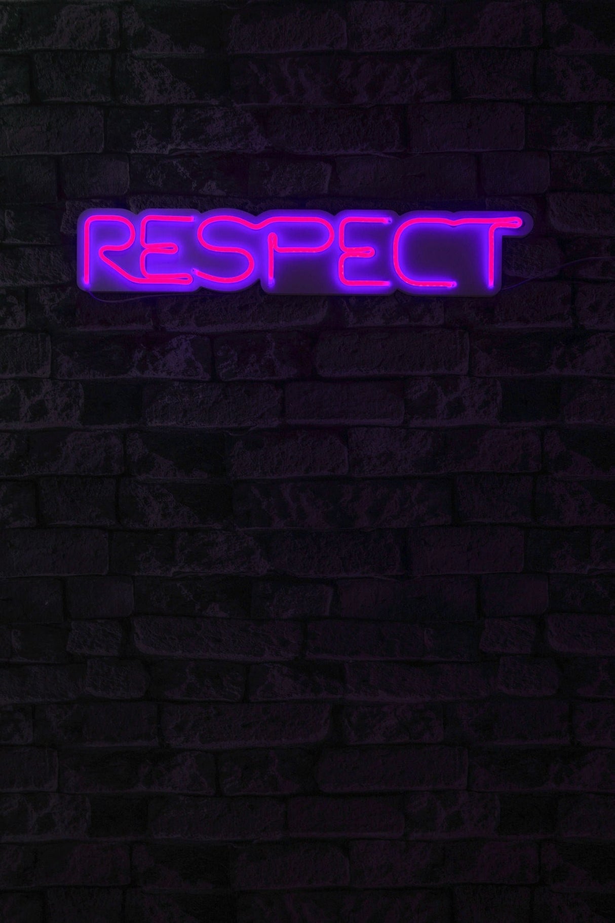 Lampă neon Respect, Diverse culori, 11x57x2 cm - Roz | SKU: 395NGR2143 | Lampă neon Respect, 11x57x2 cm, varianta Roz, produs pentru amenajarea locuinței, disponibil online în România la CasaMob