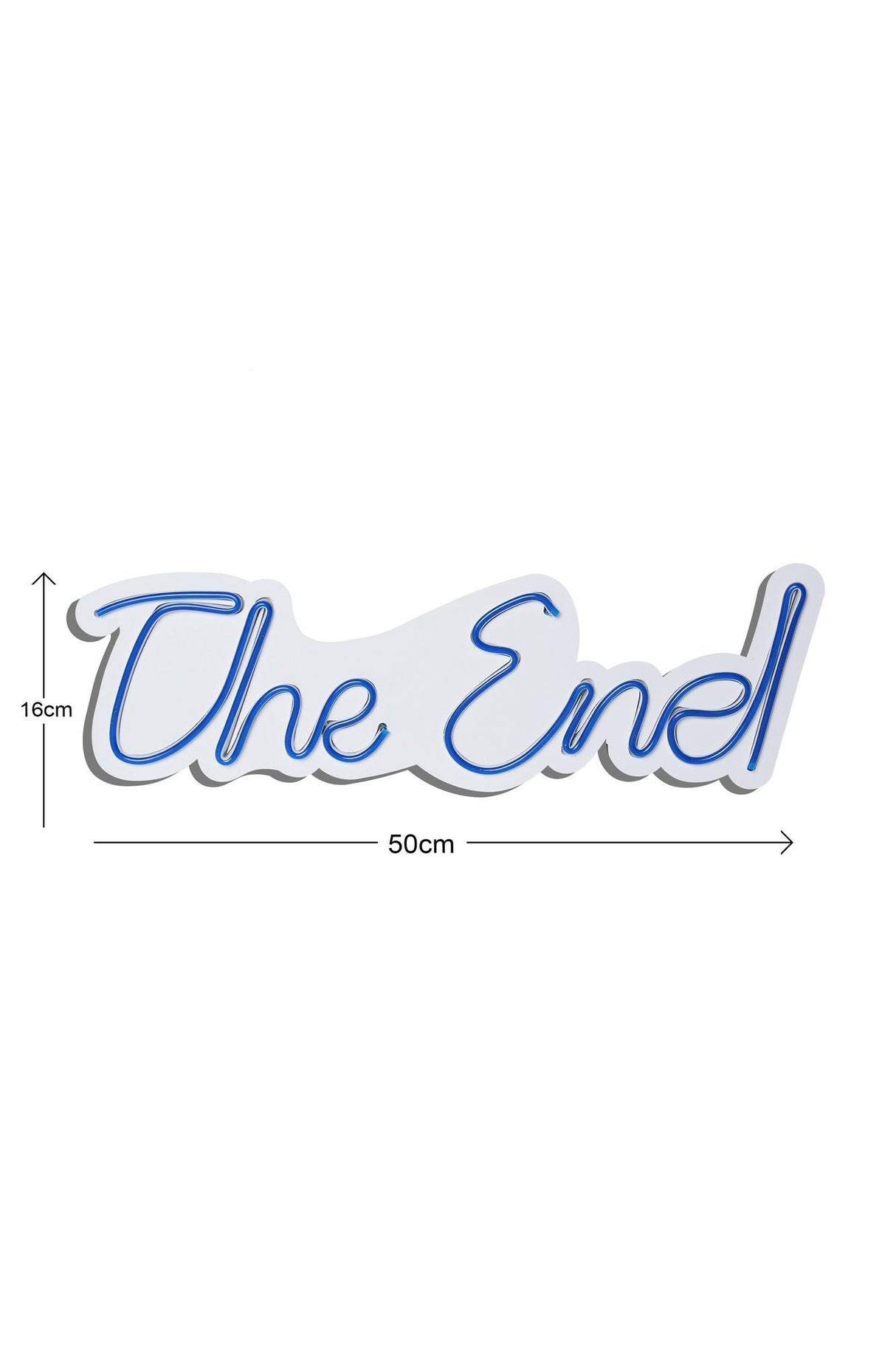 Lampă neon The End, Diverse culori, 16x50x2 cm - Albastru | SKU: 395NGR2209 | Lampă neon The End, 16x50x2 cm, varianta Albastru, produs pentru amenajarea locuinței, disponibil online în România la CasaMob