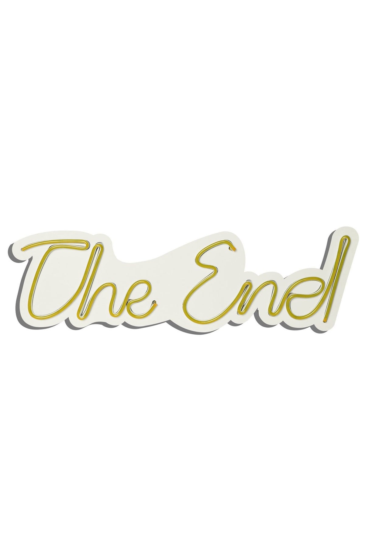 Lampă neon The End, Diverse culori, 16x50x2 cm - Galben | SKU: 395NGR2211 | Lampă neon The End, 16x50x2 cm, varianta Galben, produs pentru amenajarea locuinței, disponibil online în România la CasaMob