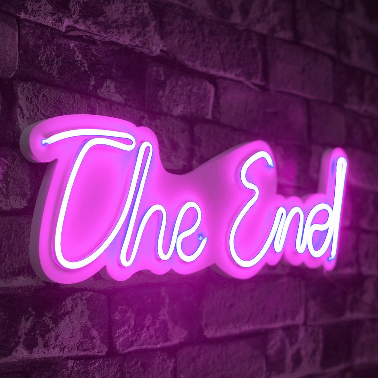 Lampă neon The End, Diverse culori, 16x50x2 cm - Roz | SKU: 395NGR2212 | Lampă neon The End, 16x50x2 cm, varianta Roz, produs pentru amenajarea locuinței, disponibil online în România la CasaMob