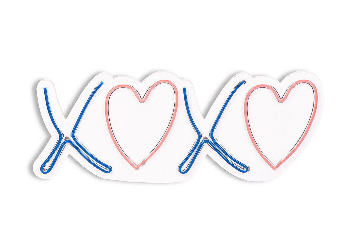 Lampă neon Tic Tac Toe XoXo, Diverse culori, 18x46x2 cm - Roz - Albastru | SKU: 395NGR2229 | Lampă neon Tic Tac Toe XoXo, 18x46x2 cm, varianta Roz - Albastru, produs pentru amenajarea locuinței, disponibil online în România la CasaMob