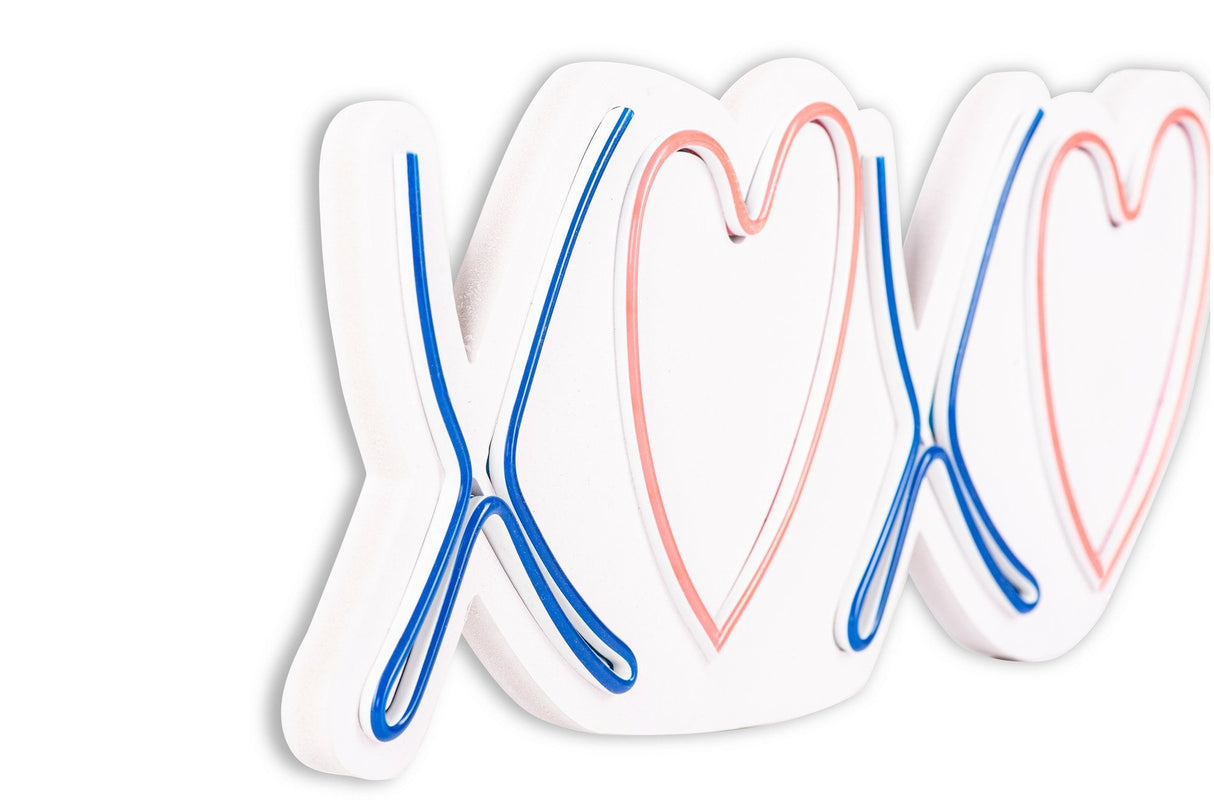 Lampă neon Tic Tac Toe XoXo, Diverse culori, 18x46x2 cm - Roz - Albastru | SKU: 395NGR2229 | Lampă neon Tic Tac Toe XoXo, 18x46x2 cm, varianta Roz - Albastru, produs pentru amenajarea locuinței, disponibil online în România la CasaMob