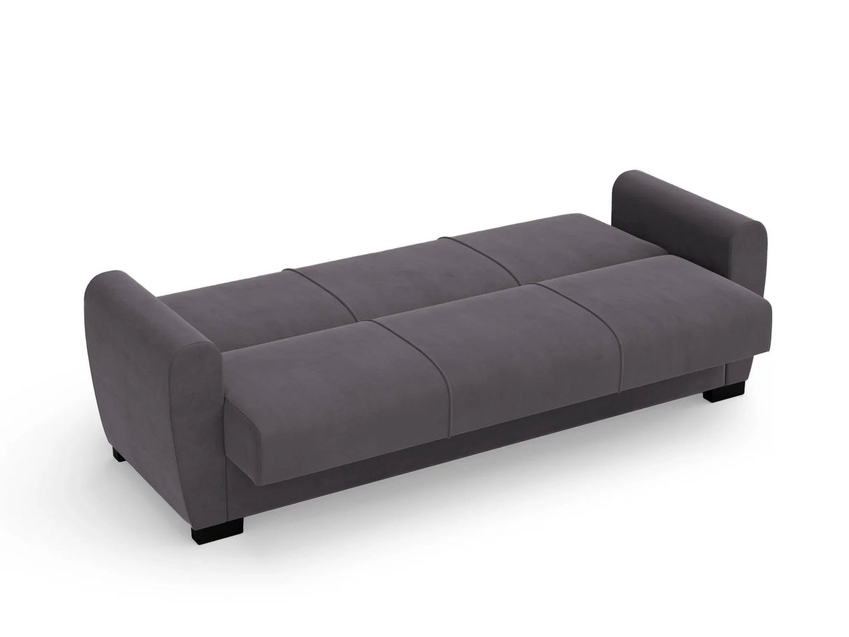 Canapea extensibilă 3 locuri Valencia, cu ladă de depozitare, Diverse culori, 220x68x90 cm - Gri închis | SKU: 3SBC/xx-SWG019 | Canapea extensibilă 3 locuri Valencia, cu ladă de depozitare, 220x68x90 cm, varianta Gri închis, produs pentru amenajarea locuinței, disponibil online în România la CasaMob