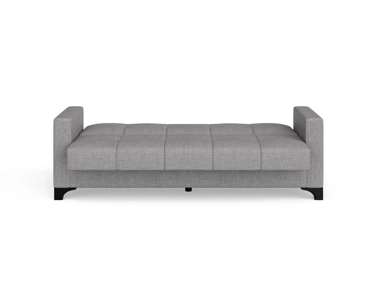 Canapea extensibila 3 locuri Salonika, cu lada de depozitare, Diverse culori, 215x70x95 cm - Gri deschis | SKU: 3SBC/xx-TW019 | Canapea extensibila 3 locuri Salonika, cu lada de depozitare, 215x70x95 cm, varianta Gri deschis, produs pentru amenajarea locuinței, disponibil online în România la CasaMob