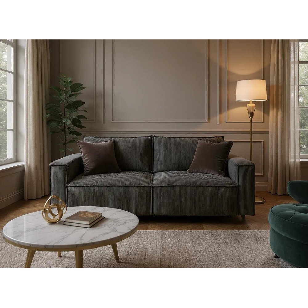 Canapea extensibilă cu depozitare Capri, 3 locuri, Diverse culori, 240x87x85 cm - Gri închis | SKU: 3SBD/FJ019 | Canapea extensibilă cu depozitare Capri, 3 locuri, 240x87x85 cm, varianta Gri închis, produs pentru amenajarea locuinței, disponibil online în România la CasaMob
