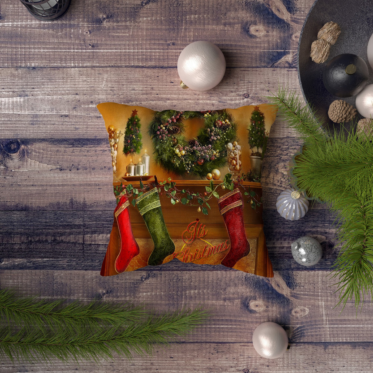 Pernă decorativă NYXMAS063, Multicolor, 43x43 cm