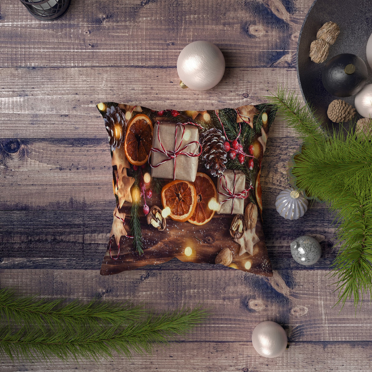 Pernă decorativă NYXMAS106, Multicolor, 43x43 cm