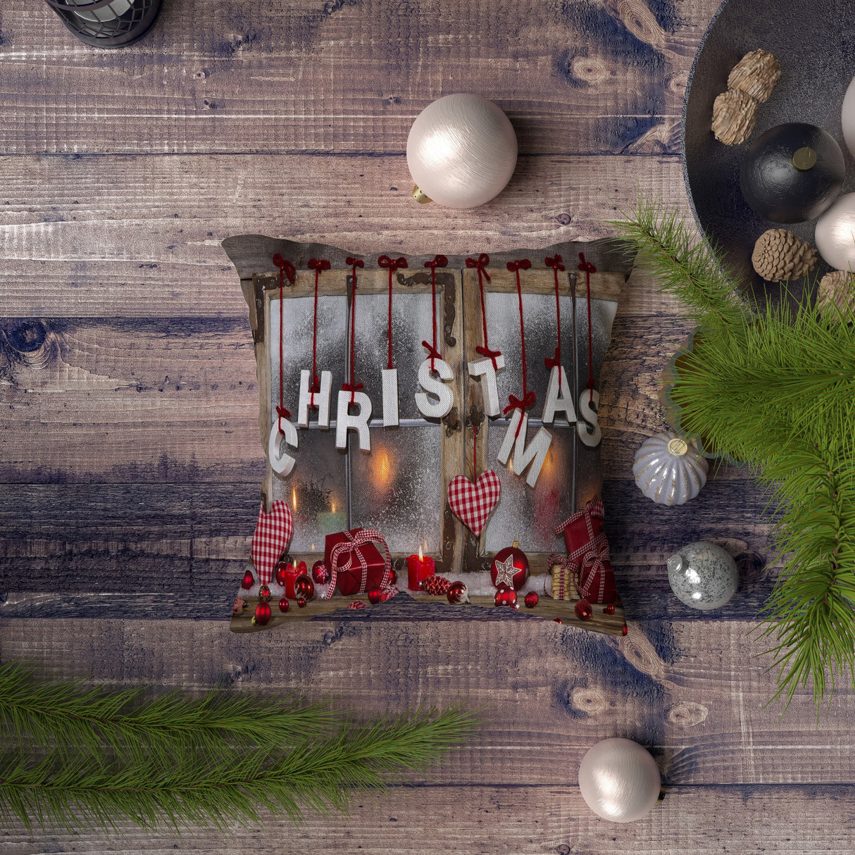 Pernă decorativă NYXMAS109, Multicolor, 43x43 cm