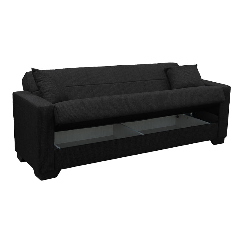 Canapea extensibilă Vox, 3 locuri, cu spațiu de depozitare, Stofă, Diverse culori, 210x84x83 cm - Antracit | SKU: 438-000007 | Canapea extensibilă Vox, 3 locuri, cu spațiu de depozitare, Stofă, 210x84x83 cm, varianta Antracit, produs pentru amenajarea locuinței, disponibil online în România la CasaMob