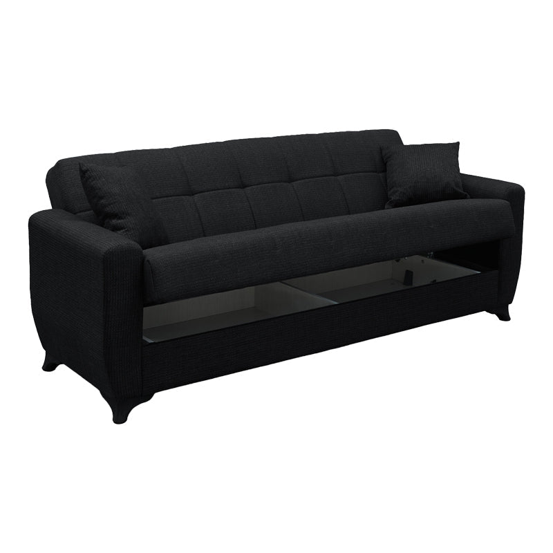Canapea extensibilă Modesto, 3 locuri, cu spațiu de depozitare, Stofă, Diverse culori, 215x84x83 cm - Antracit | SKU: 438-000015 | Canapea extensibilă Modesto, 3 locuri, cu spațiu de depozitare, Stofă, 215x84x83 cm, varianta Antracit, produs pentru amenajarea locuinței, disponibil online în România la CasaMob