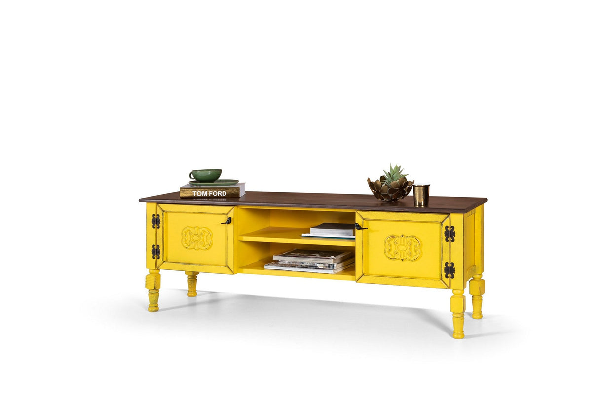 Comodă TV Ada TV, Diverse culori, 150x50x40 cm - Galben | SKU: 472PHL1104 | Comodă TV Ada TV, 150x50x40 cm, varianta Galben, produs pentru amenajarea locuinței, disponibil online în România la CasaMob
