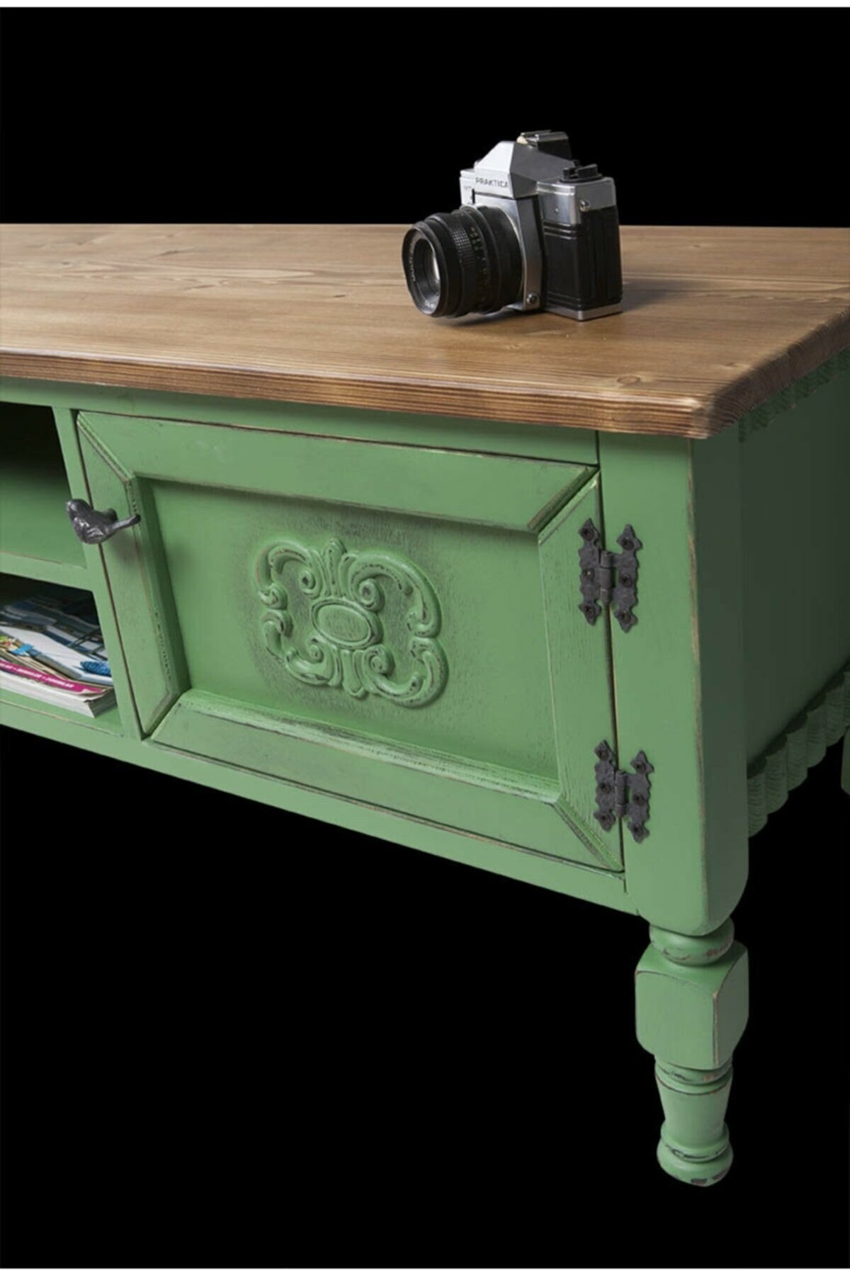 Comodă TV Ada TV, Diverse culori, 150x50x40 cm - Verde deschis | SKU: 472PHL1106 | Comodă TV Ada TV, 150x50x40 cm, varianta Verde deschis, produs pentru amenajarea locuinței, disponibil online în România la CasaMob
