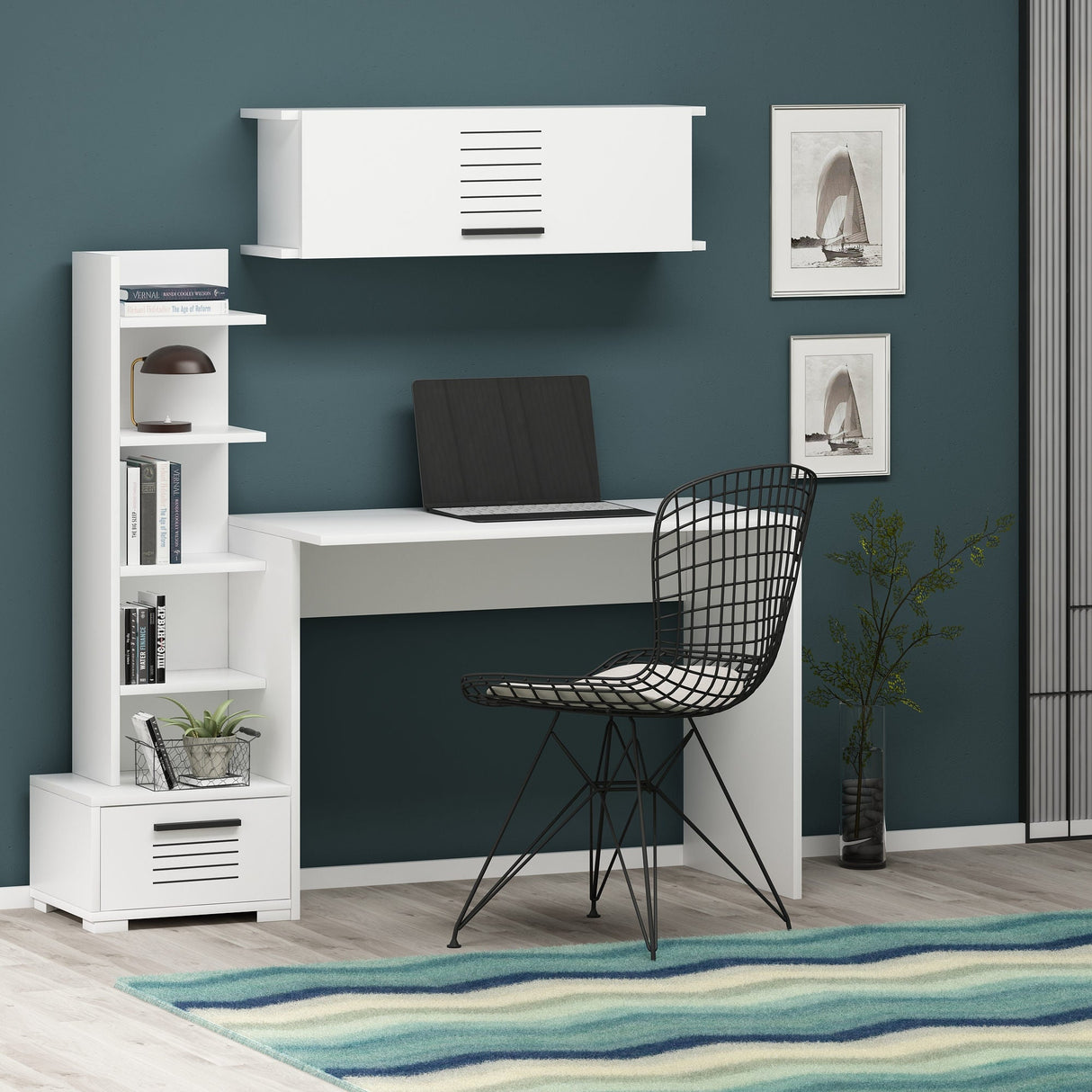 Birou Dawn, Diverse culori, 120x60x72 cm - Alb | SKU: 475OLV1213 | Birou Dawn, 120x60x72 cm, varianta Alb, produs pentru amenajarea locuinței, disponibil online în România la CasaMob