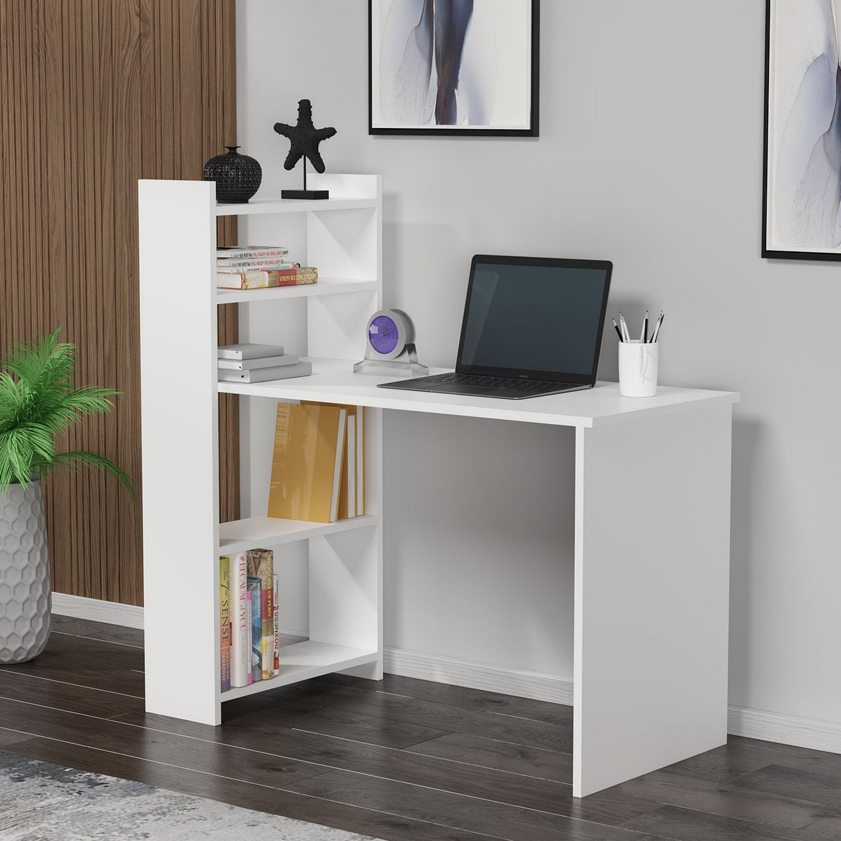 Birou Enna, Diverse culori, 110x50x110 cm - Alb | SKU: 475OLV1216 | Birou Enna, 110x50x110 cm, varianta Alb, produs pentru amenajarea locuinței, disponibil online în România la CasaMob
