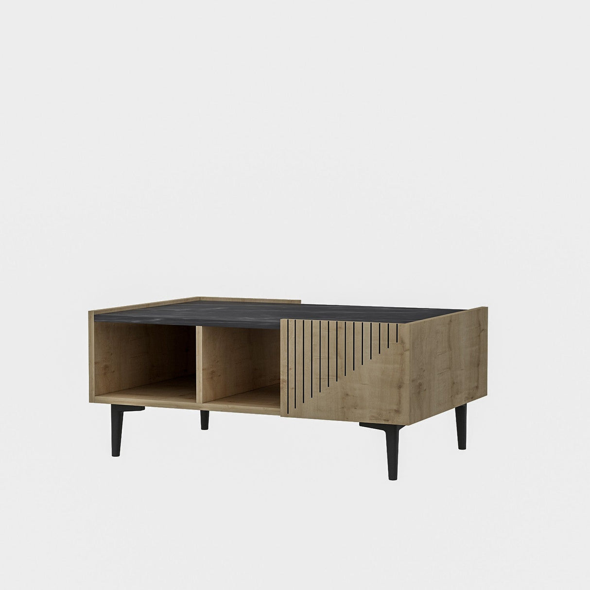 Măsuță de cafea Draw, Diverse culori, 94x62x40 cm - Stejar - Negru | SKU: 475OLV1302 | Măsuță de cafea Draw, 94x62x40 cm, varianta Stejar - Negru, produs pentru amenajarea locuinței, disponibil online în România la CasaMob