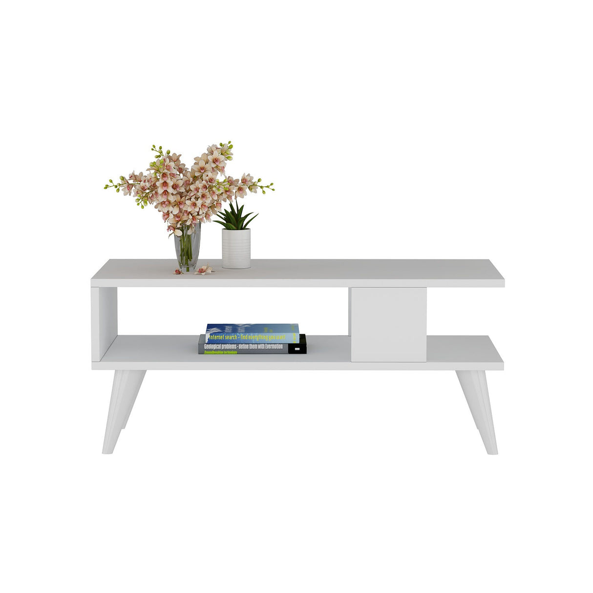 Măsuță de cafea Ayca, Diverse culori, 90x45x40 cm - Alb | SKU: 475OLV1318 | Măsuță de cafea Ayca, 90x45x40 cm, varianta Alb, produs pentru amenajarea locuinței, disponibil online în România la CasaMob
