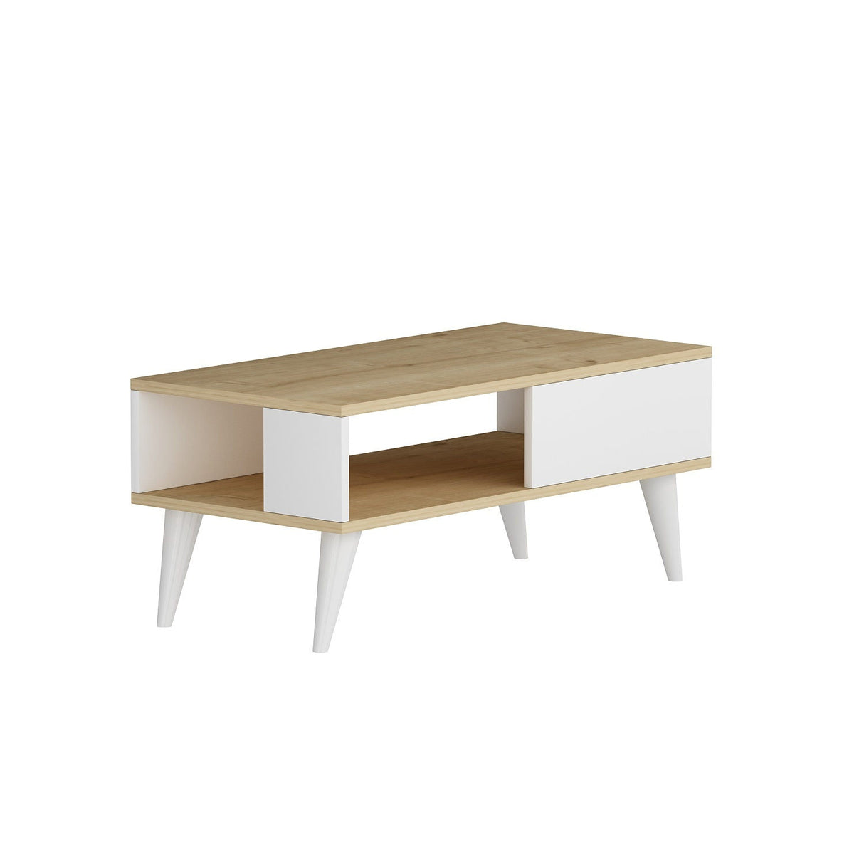 Măsuță de cafea Seul, Diverse culori, 90x45x40 cm - Sapphire - Alb | SKU: 475OLV1329 | Măsuță de cafea Seul, 90x45x40 cm, varianta Sapphire - Alb, produs pentru amenajarea locuinței, disponibil online în România la CasaMob