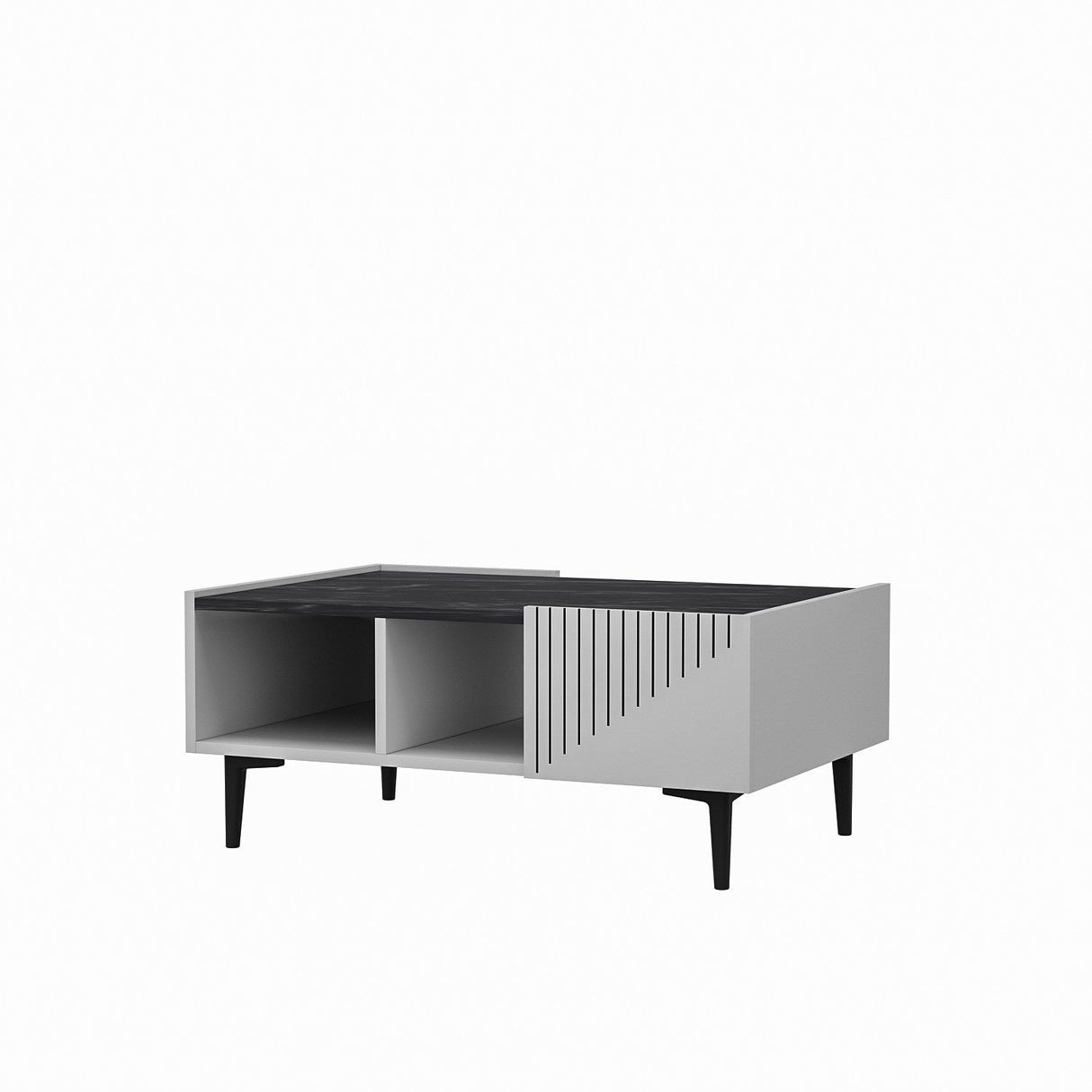 Măsuță de cafea Draw, Diverse culori, 94x62x40 cm - Alb - Negru | SKU: 475OLV1345 | Măsuță de cafea Draw, 94x62x40 cm, varianta Alb - Negru, produs pentru amenajarea locuinței, disponibil online în România la CasaMob