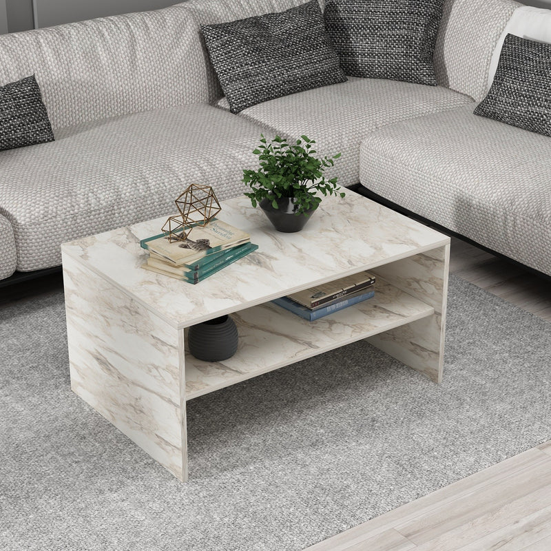 Măsuță de cafea Apollon, Ephesus marble, 90x45x46.8 cm, SKU 475OLV1348, imagine 3