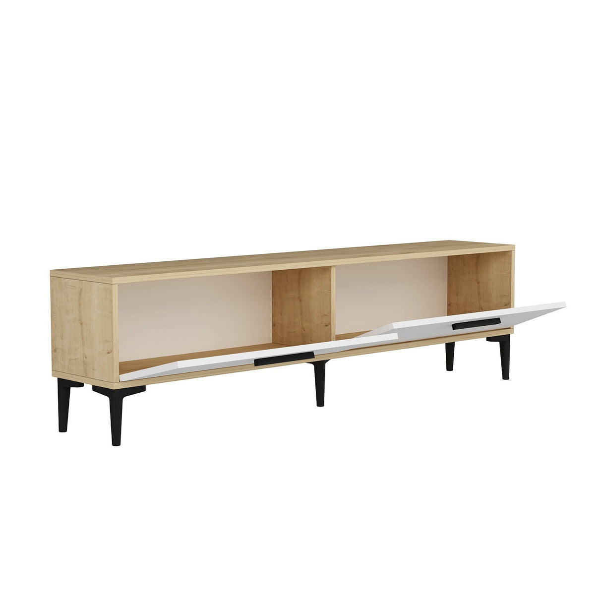 Comodă TV Inel, Diverse culori, 150x30x45 cm - Sapphire - Alb | SKU: 475OLV1421 | Comodă TV Inel, 150x30x45 cm, varianta Sapphire - Alb, produs pentru amenajarea locuinței, disponibil online în România la CasaMob