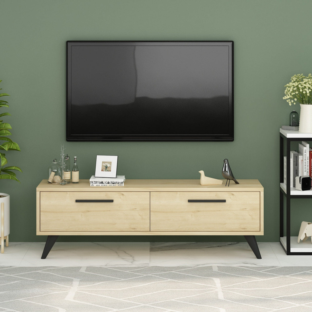 Comodă TV Melisa, Diverse culori, 120x30x45 cm - Sapphire | SKU: 475OLV1424 | Comodă TV Melisa, 120x30x45 cm, varianta Sapphire, produs pentru amenajarea locuinței, disponibil online în România la CasaMob