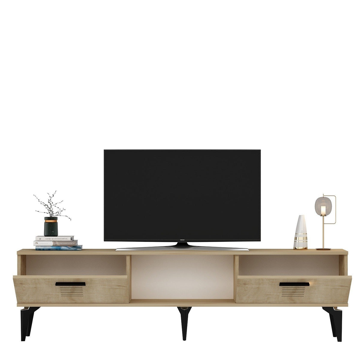 Comodă TV Asimo, Diverse culori, 150x30x45 cm - Stejar safir | SKU: 475OLV1431 | Comodă TV Asimo, 150x30x45 cm, varianta Stejar safir, produs pentru amenajarea locuinței, disponibil online în România la CasaMob