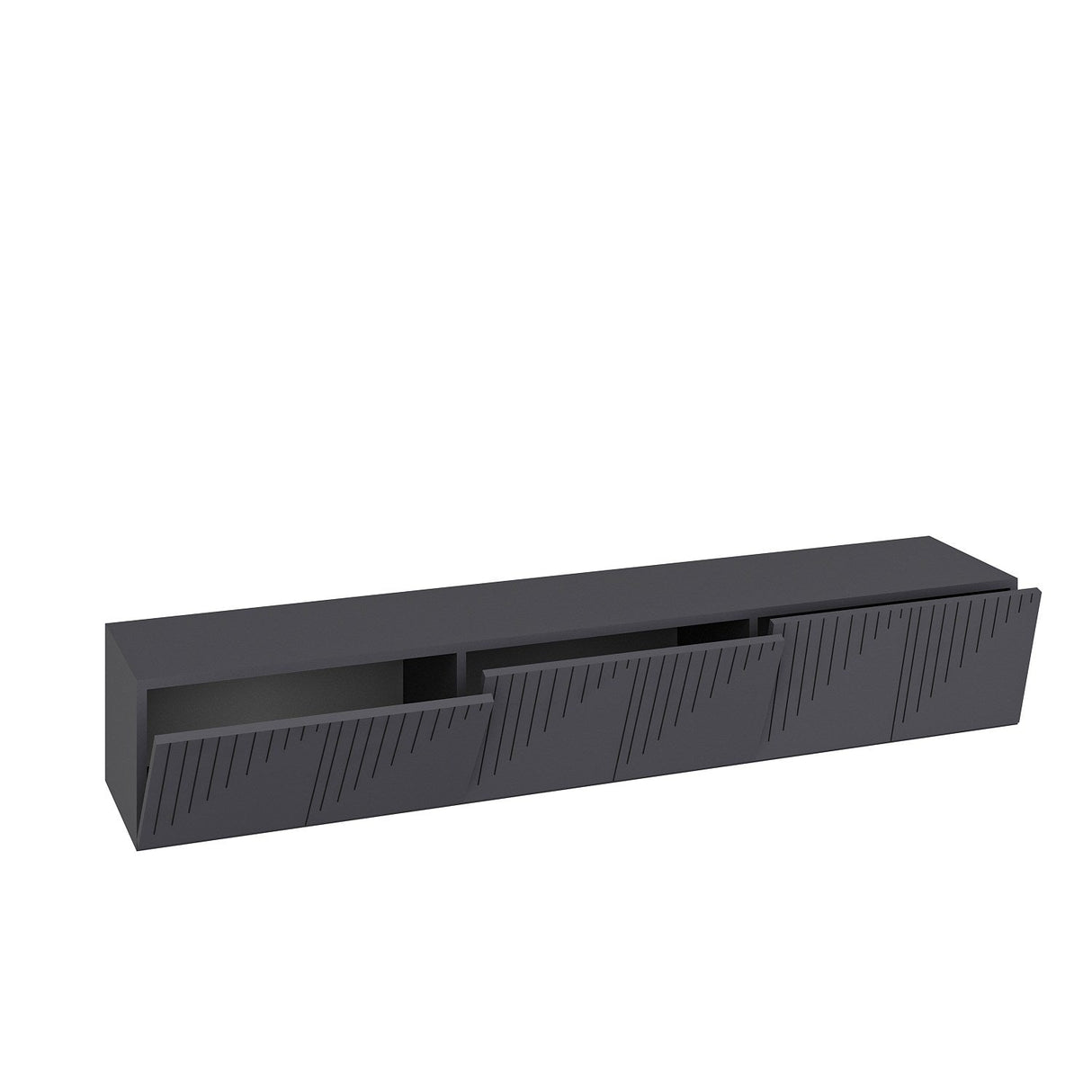 Comodă TV Artemis, Diverse culori, 180x37x45 cm - Antracit | SKU: 475OLV1461 | Comodă TV Artemis, 180x37x45 cm, varianta Antracit, produs pentru amenajarea locuinței, disponibil online în România la CasaMob