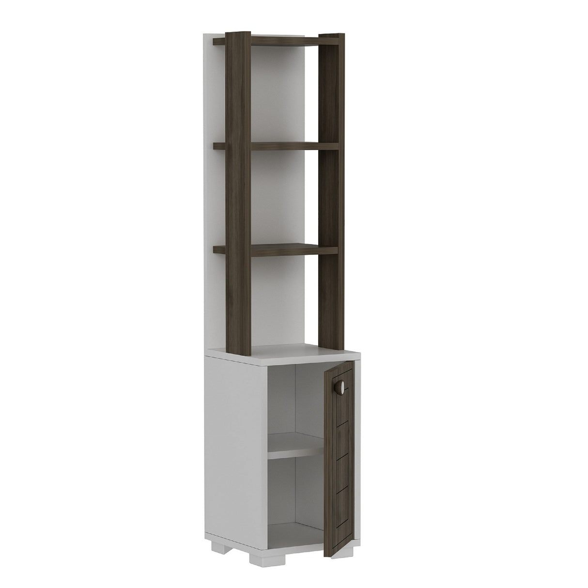Bibliotecă Anka, Diverse culori, 30x22x135 cm - Alb - Nuc | SKU: 475OLV2114 | Bibliotecă Anka, 30x22x135 cm, varianta Alb - Nuc, produs pentru amenajarea locuinței, disponibil online în România la CasaMob