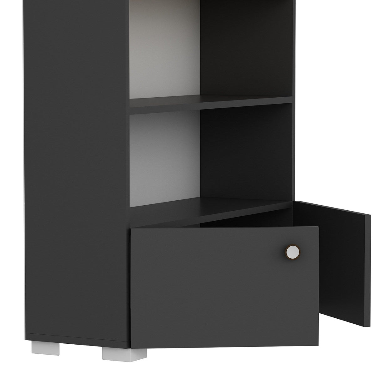 Bibliotecă Penguen, Diverse culori, 94x30x187 cm - Antracit | SKU: 475OLV2123 | Bibliotecă Penguen, 94x30x187 cm, varianta Antracit, produs pentru amenajarea locuinței, disponibil online în România la CasaMob