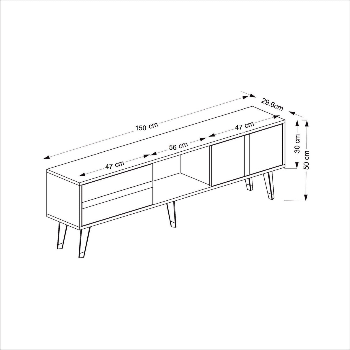 Comodă TV Vania Fireplace, Diverse culori, 150x30x50 cm - Antracit - Auriu | SKU: 475OLV2651 | Comodă TV Vania Fireplace, 150x30x50 cm, varianta Antracit - Auriu, produs pentru amenajarea locuinței, disponibil online în România la CasaMob