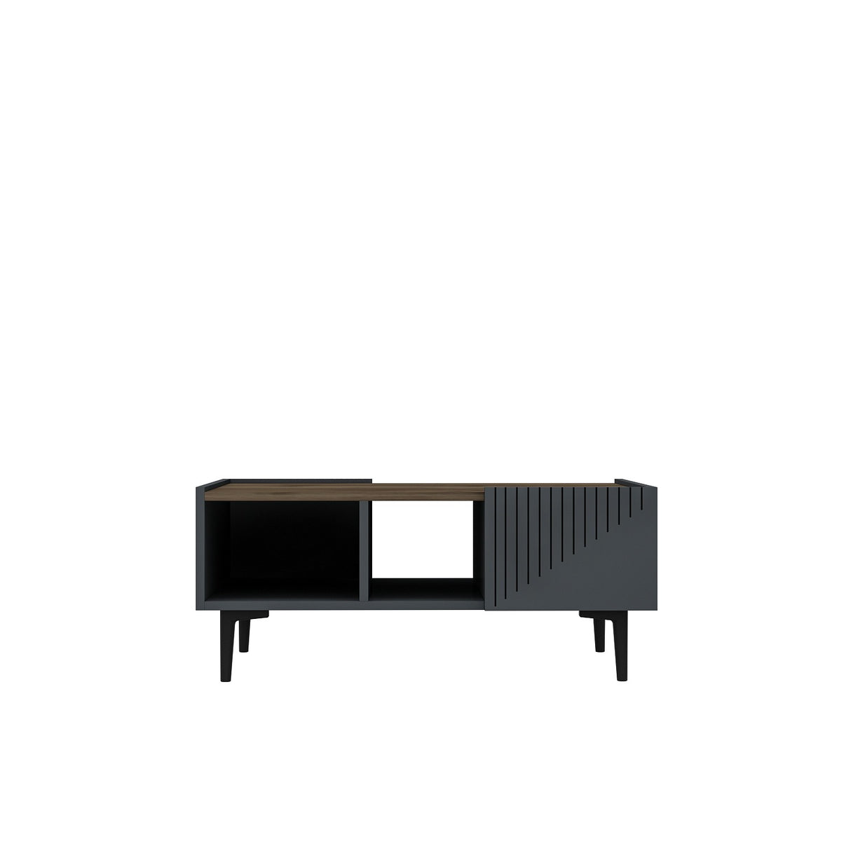 Set mobilă pentru sufragerie Draw, Diverse culori - Antracit - Nuc | SKU: 475OLV2801 | Set mobilă pentru sufragerie Draw, varianta Antracit - Nuc, produs pentru amenajarea locuinței, disponibil online în România la CasaMob