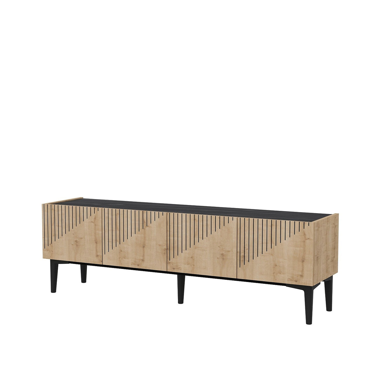 Set mobilă pentru sufragerie Draw, Diverse culori - Stejar safir - Negru | SKU: 475OLV2803 | Set mobilă pentru sufragerie Draw, varianta Stejar safir - Negru, produs pentru amenajarea locuinței, disponibil online în România la CasaMob