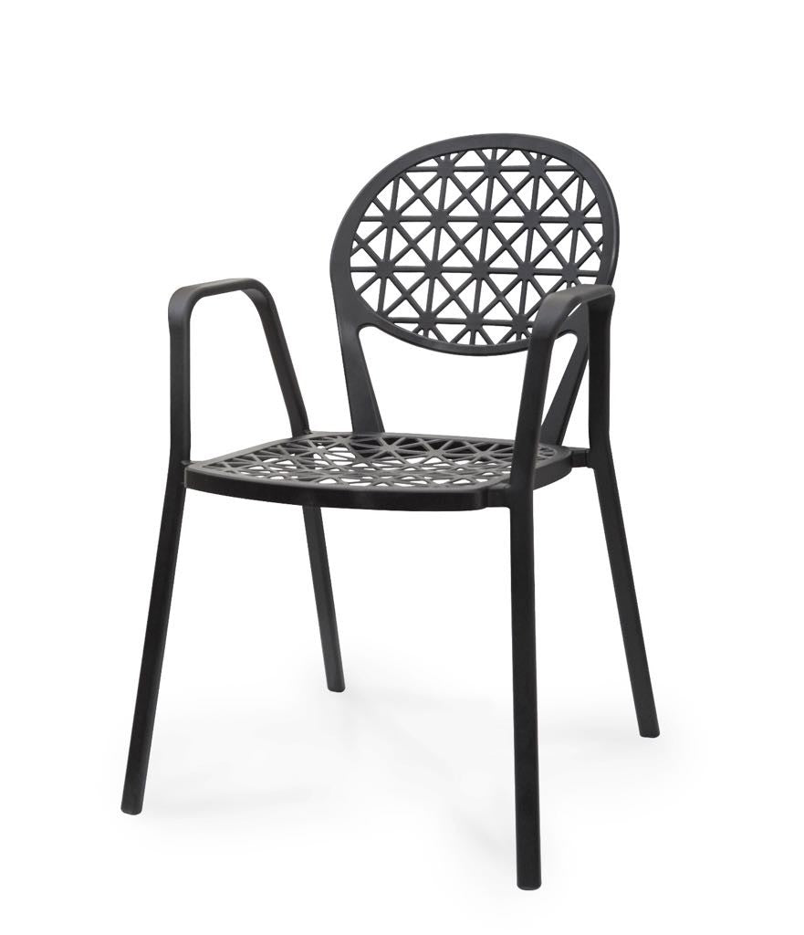 Scaun N00255, Negru, 40x42x84 cm