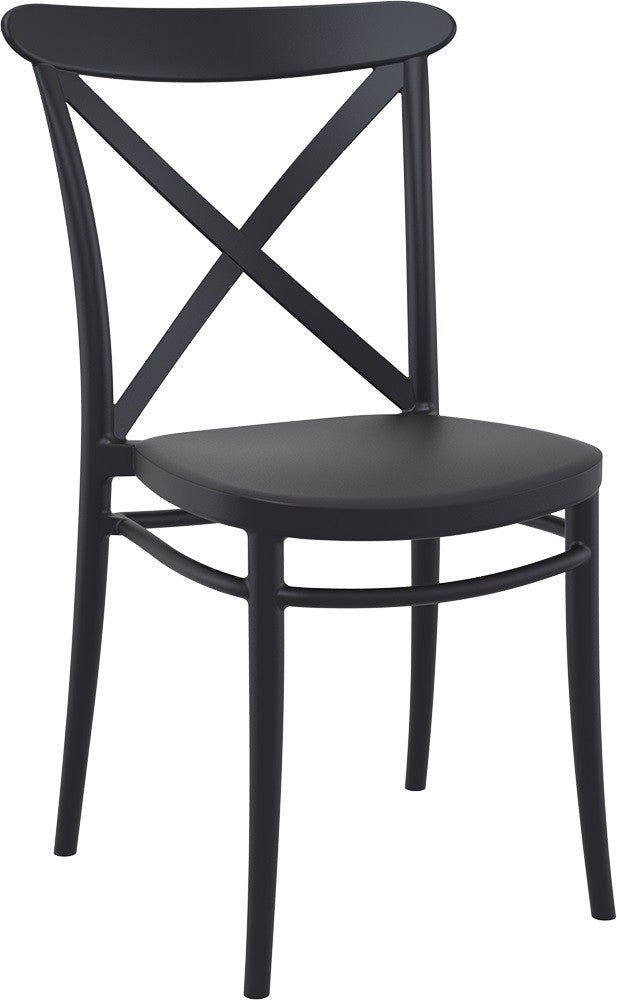 Set 4 scaune N00003, Negru, 51x51x87 cm