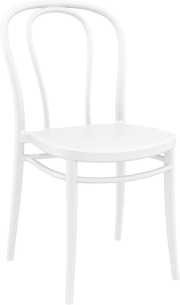 Set 4 scaune N00006, Alb, 45x52x85 cm