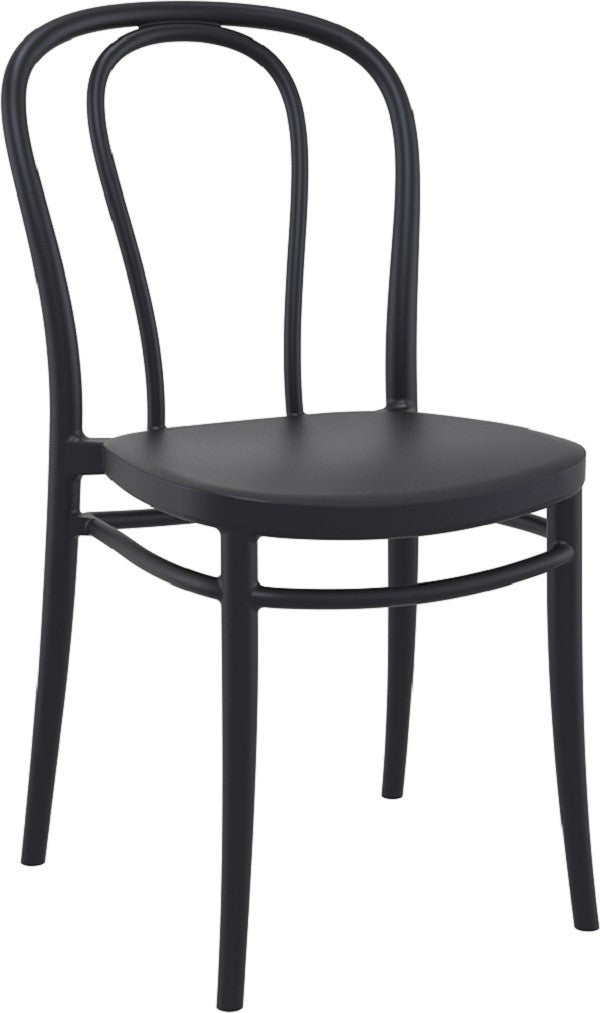 Set 4 scaune N00005, Negru, 45x52x85 cm