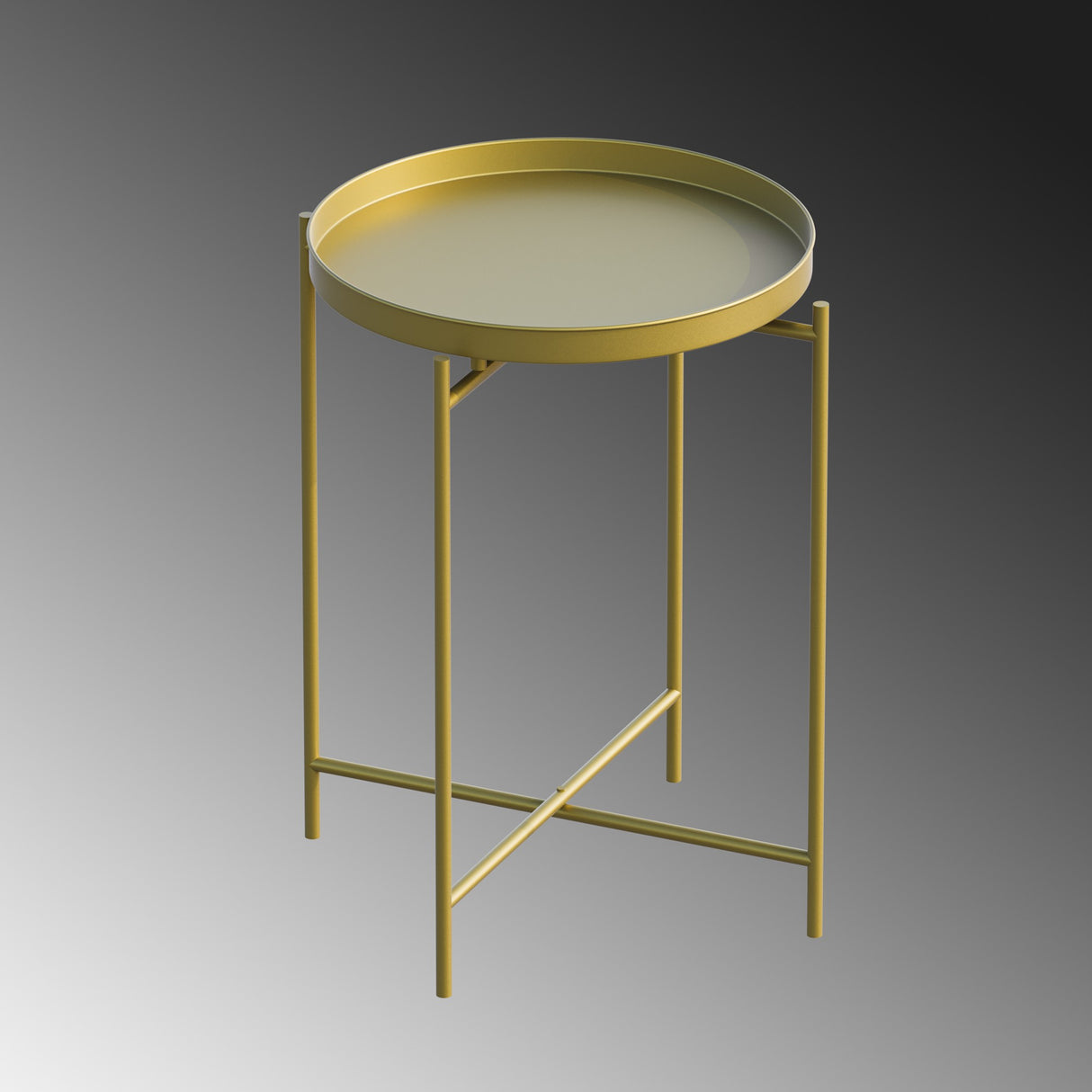 Măsuță de cafea Shb-007-A, Auriu, 46x46x56 cm