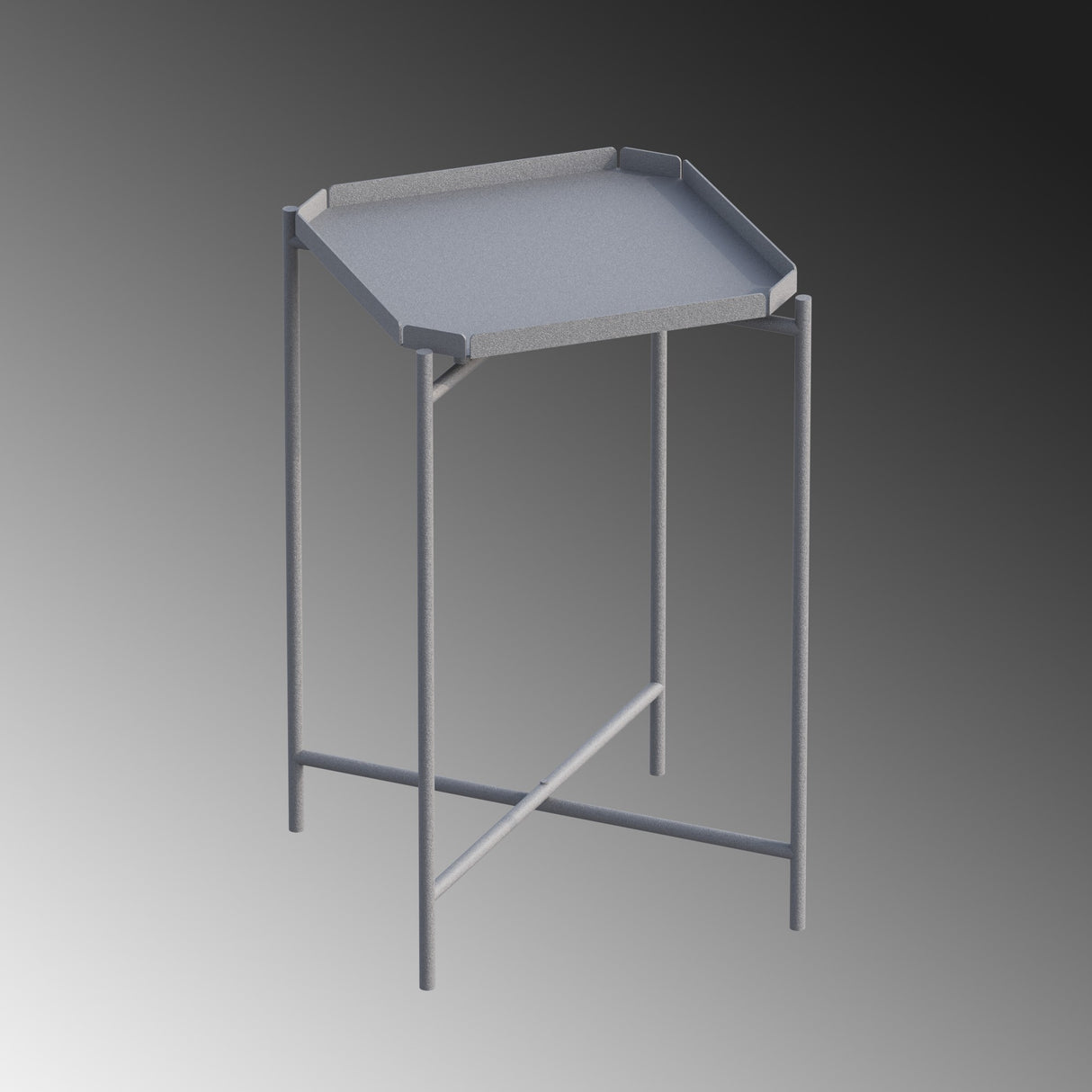 Măsuță de cafea Shb-008-C, Gri, 46x46x56 cm