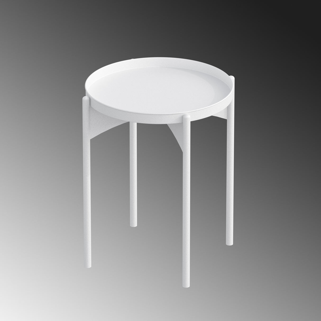 Măsuță de cafea Shb-002-C, Alb, 44x44x57 cm