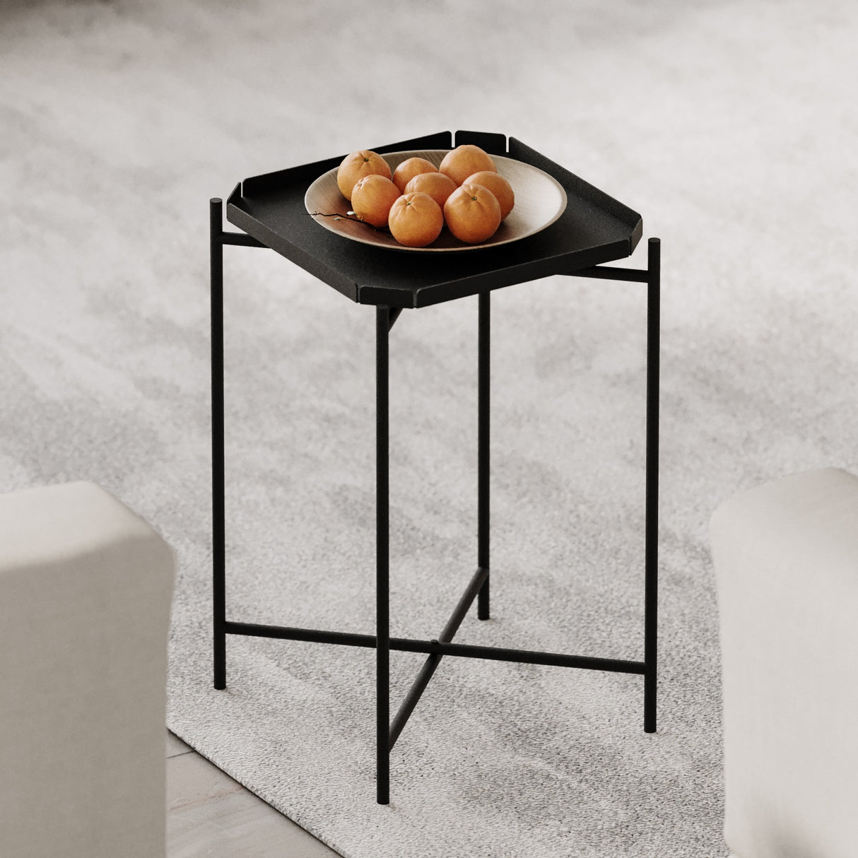 Măsuță de cafea Shb-008, Negru, 46x46x56 cm