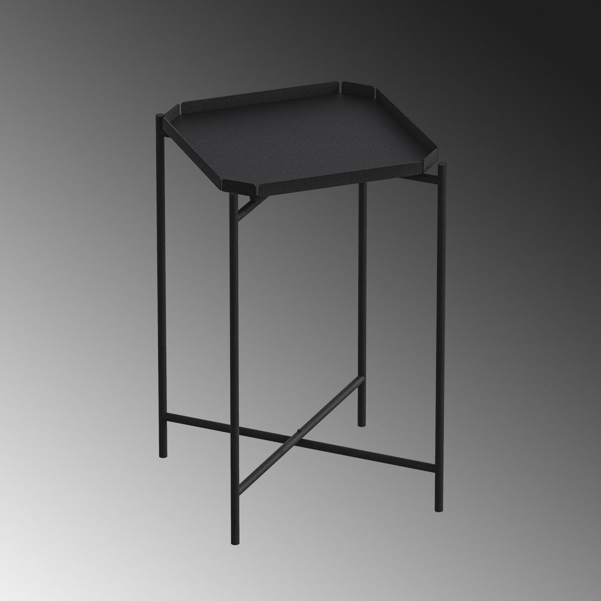 Măsuță de cafea Shb-008, Negru, 46x46x56 cm