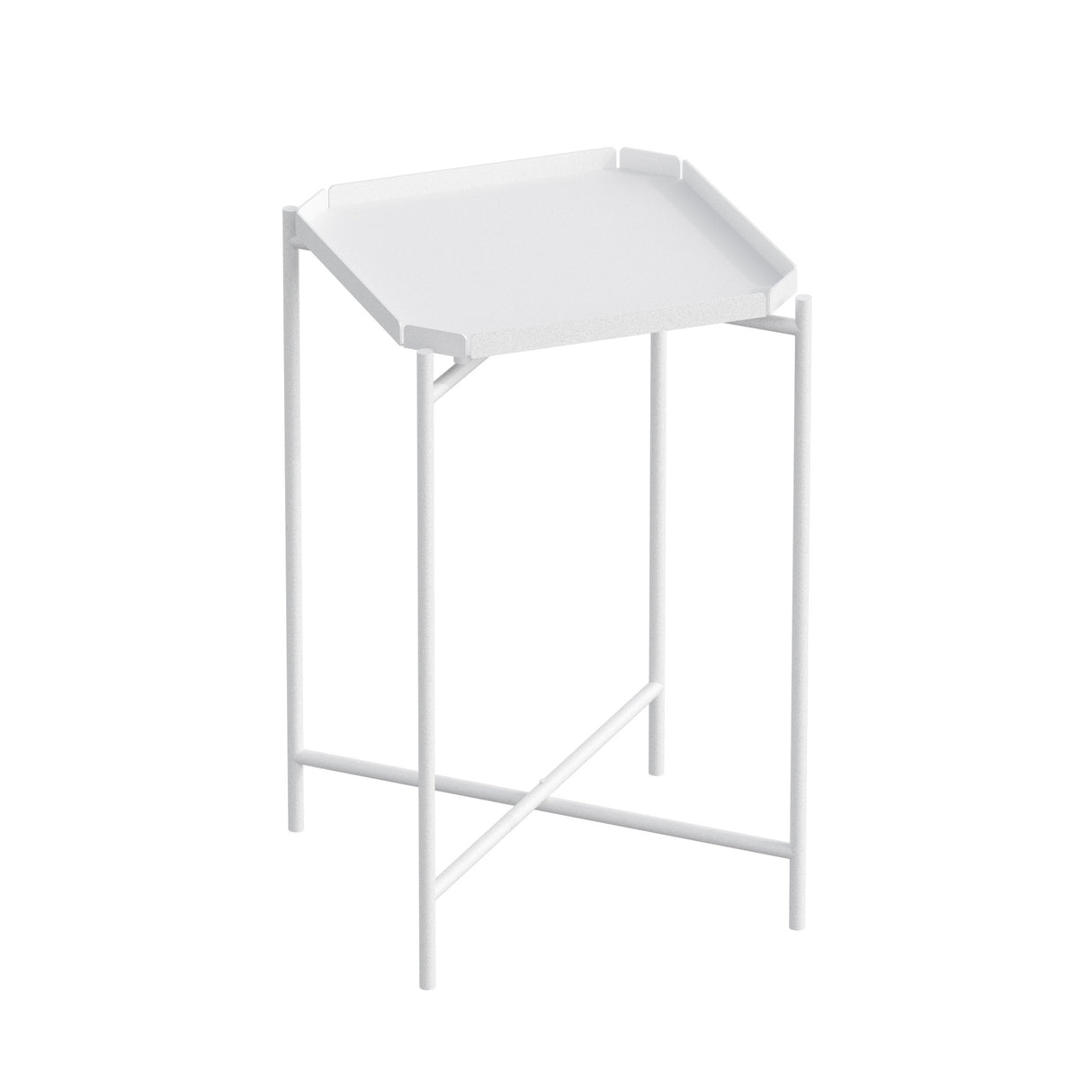 Măsuță de cafea Shb-008-B, Alb, 46x46x56 cm